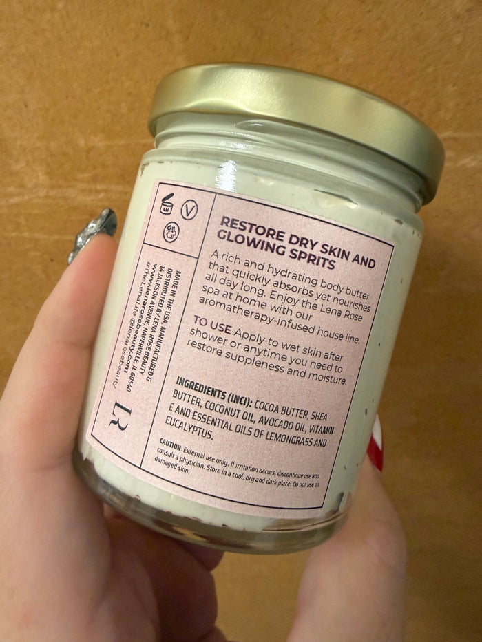 Eucalyptus & Lemongrass Body Butter by Lena Rose