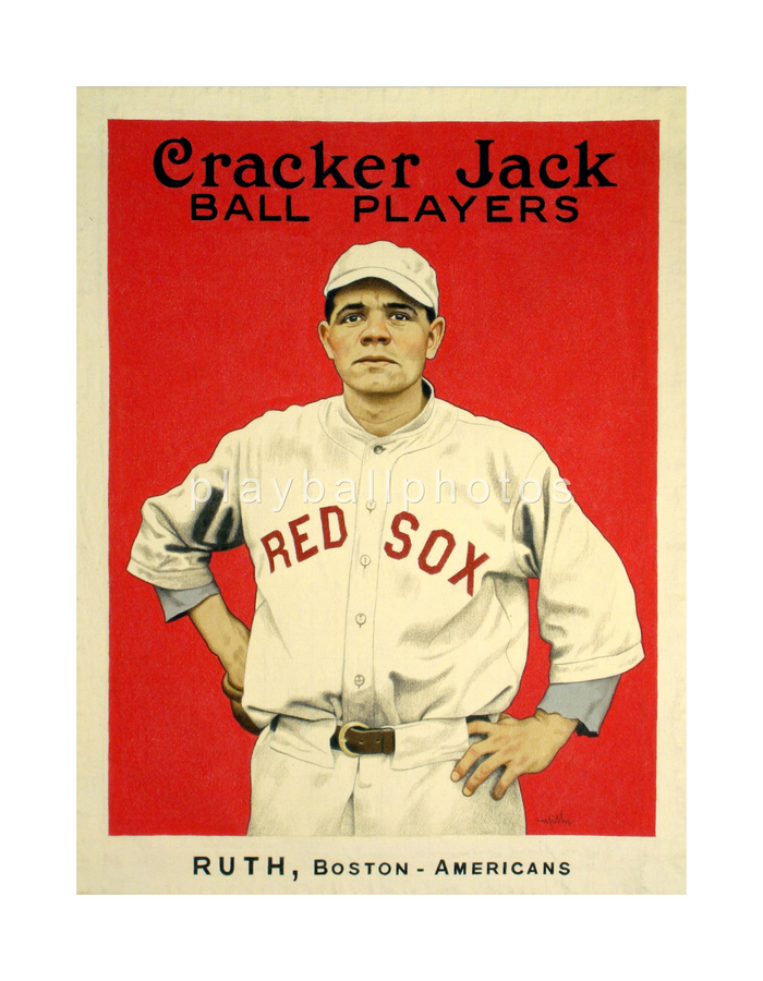 Babe Ruth Baseball Card Colorized 8x10 Print - Graded And Framed