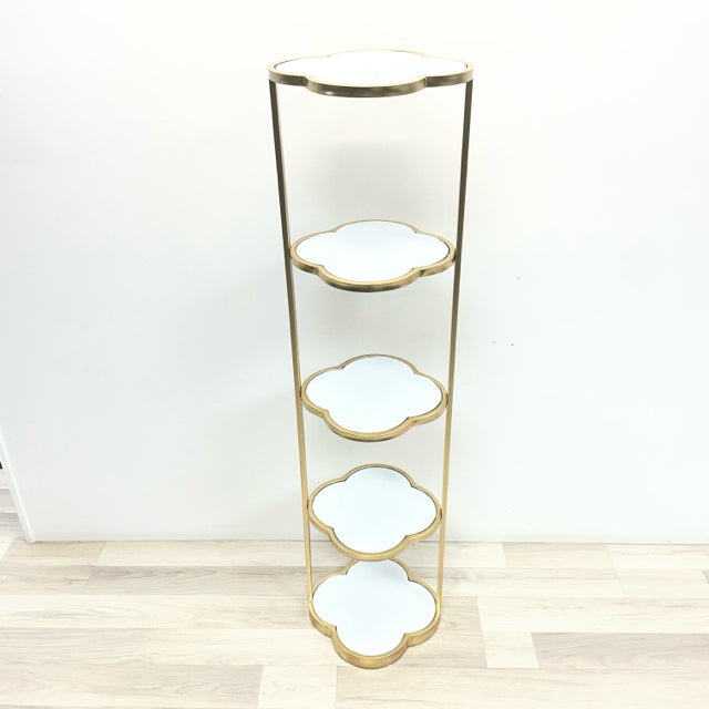 Clover shape gold white Shelf