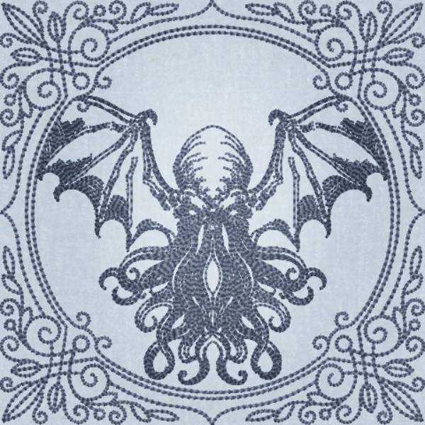 Creature Feature Quilt Square - Cthulhu
