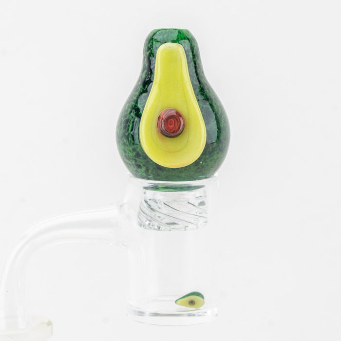 Empire Glassworks Avocadope Concentrate Bundle - Avocado Mini Rig- Avocadope Spinner Cap - Avocadope Dabber - Empire Glassworks Quartz Banger - Carb Cap Stand