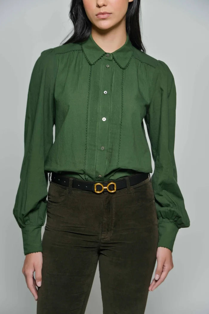 Hartwell Mariella Olive Green Shirt - Precious Sparkle