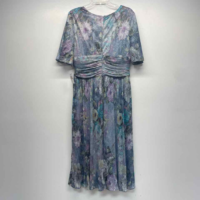 Ignite Evenings Size 12-L Women's Lilac-Multi Shimmer Fit And Flare Dress