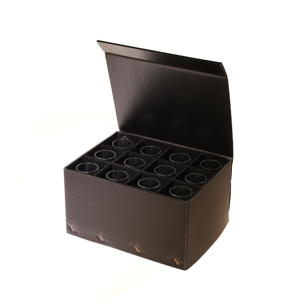 INAO Wine Tasting Set Corrugated Plastic Box (S) with 12 Glasses