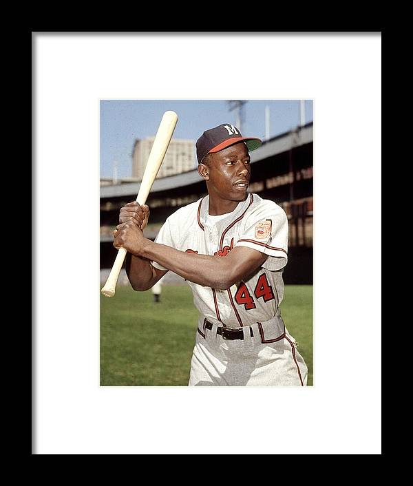Matted & Framed Hank Aaron Print - Graded And Framed