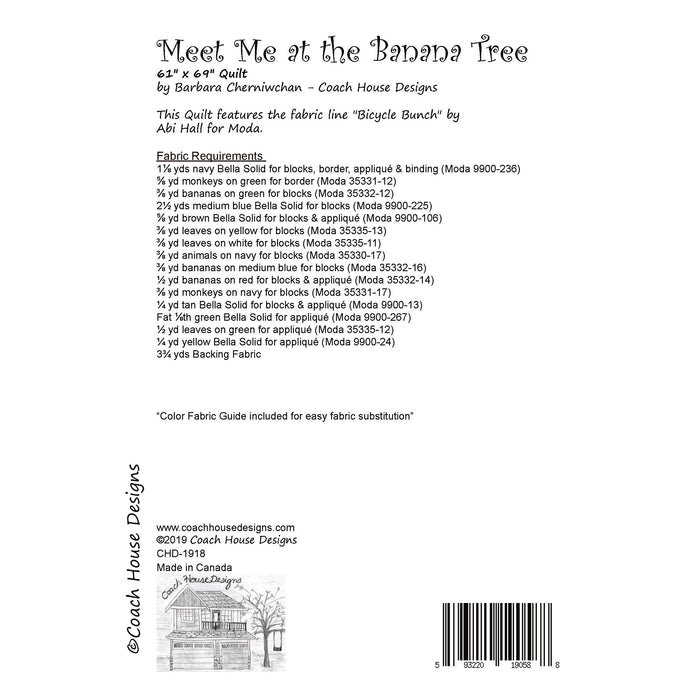 Meet Me at the Banana Tree Quilt Pattern