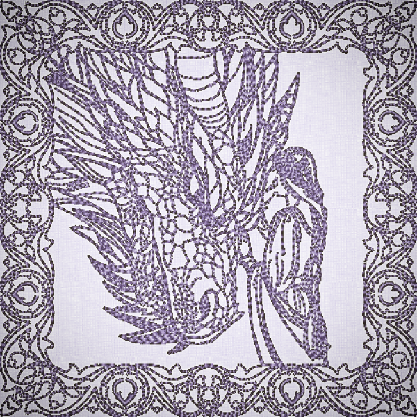Once Upon A Time Quilt Square - Princess and Dragon