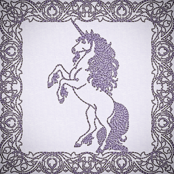 Once Upon A Time Quilt Square - Unicorn