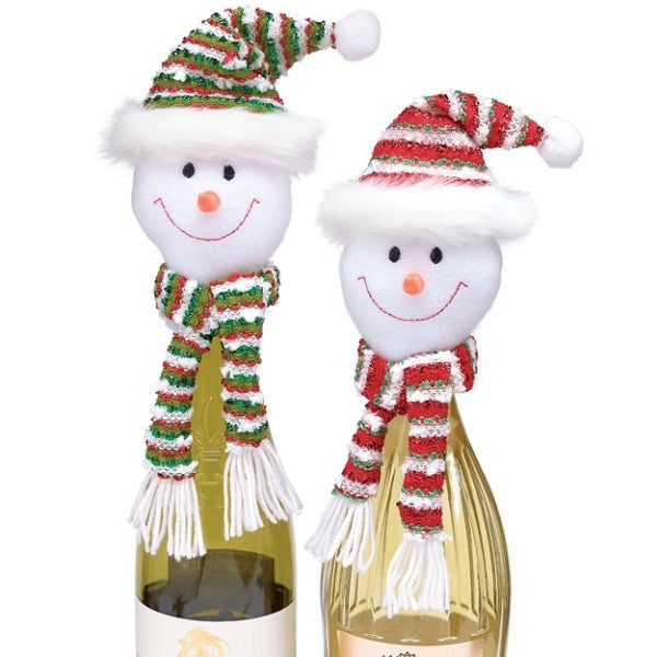Snowman Head Bottle Toppers