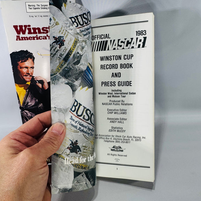 1983 Official NASCAR Record Book & Press Guide Set (2 Volumes) — Winston Cup + Winston Racing Series | Driver Bios, Stats, Schedules, NASCAR Motorsport Reference