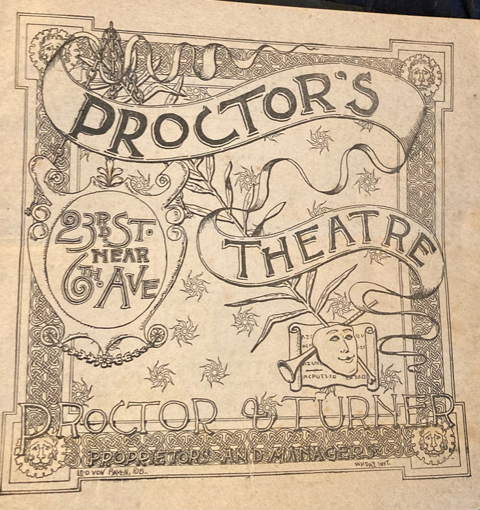 Proctor's Theatre, NY. "Mrs. Wilkinson's Widows." May 18, 1891.