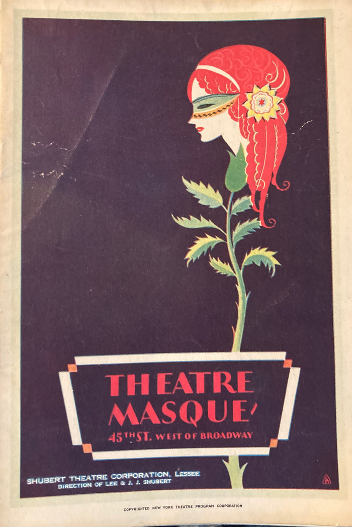 Theatre Masque, NY. "Rope's End." Oct. 14, 1929. (Hitchcock association)