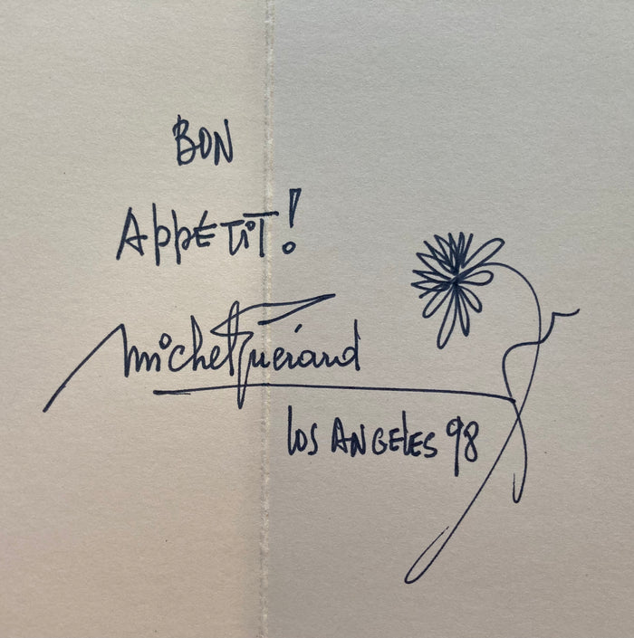 Menu - Autographed by Michel Guerard. 1998.
