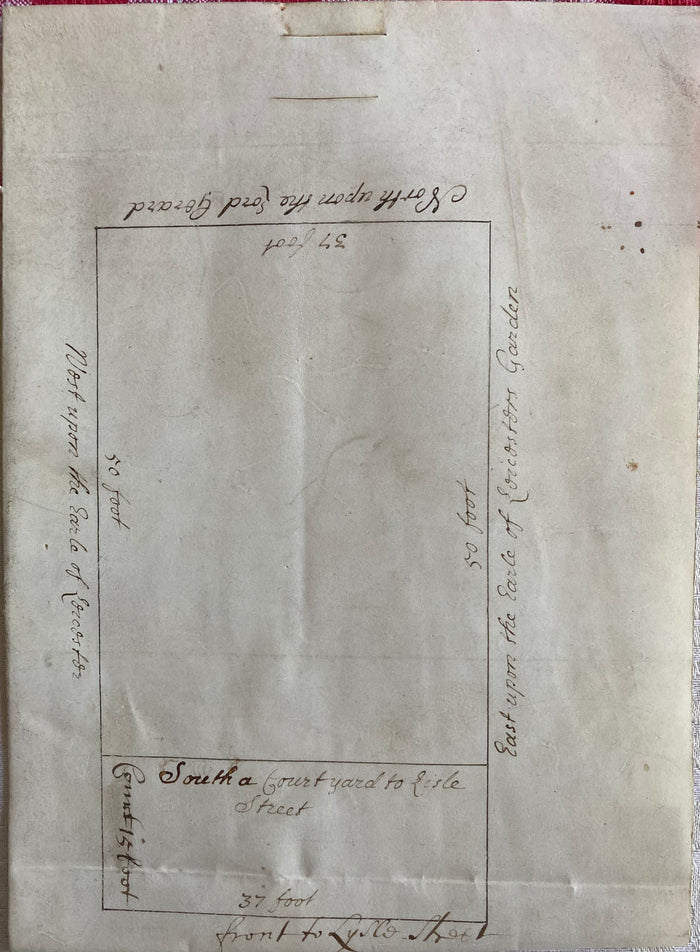 (Leicester Square) Handwritten Indenture on Vellum. (1683)