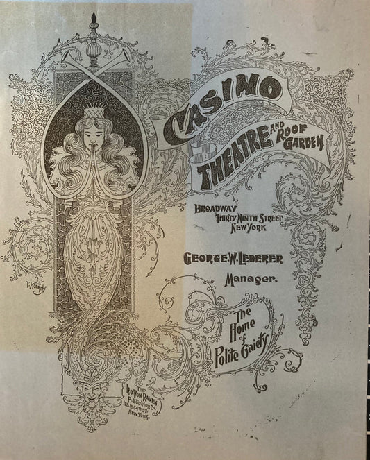 Casino Theatre, NY. "The Rounders." July 17, 1899.