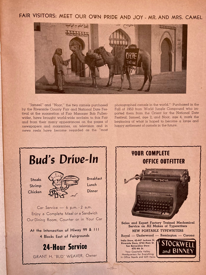(Indio, CA) Official Souvenir Program - Date Festival. (1955)
