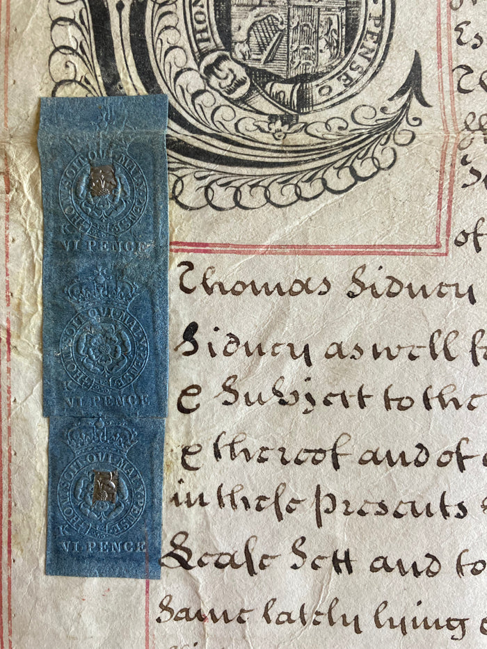 Handwritten Indenture on Vellum. 4, December 1714. Lysle Street, London.