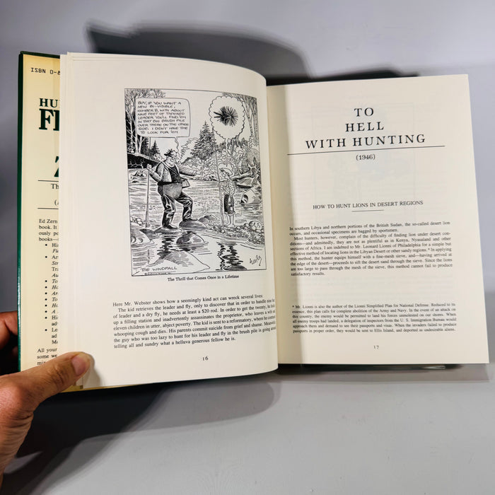 Hunting and Fishing from A to Zern by Ed Zern (1985 Hardcover with Dust Jacket)