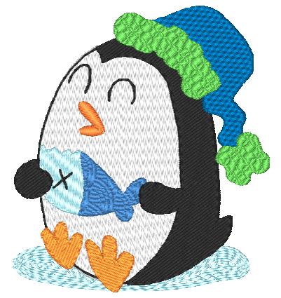 Adorable Penguins-BEC [4x4] 11742  Machine Embroidery Designs