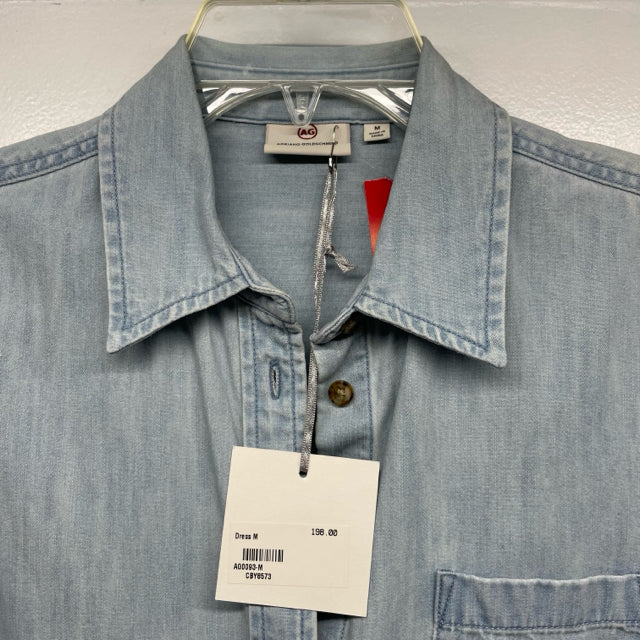 Adriano Goldschmied Size M Women's Light Blue Washed Button Up Dress