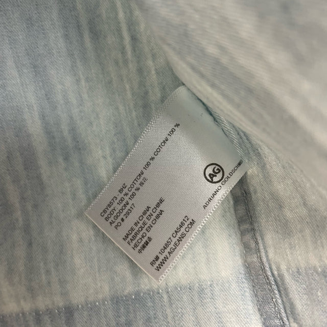 Adriano Goldschmied Size M Women's Light Blue Washed Button Up Dress