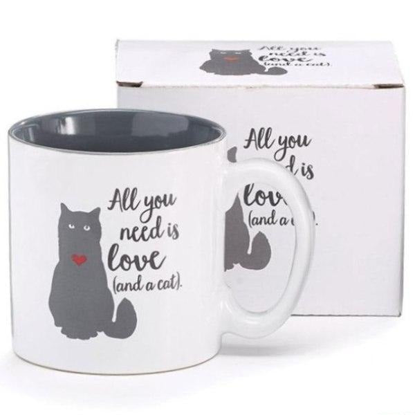 All You Need Is Love and Cat Ceramic Mug