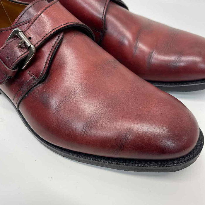 Allen Edmonds Warwick Shoe Size 8 EEE Brown Leather Solid Buckle Men's Shoes