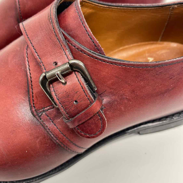 Allen Edmonds Warwick Shoe Size 8 EEE Brown Leather Solid Buckle Men's Shoes