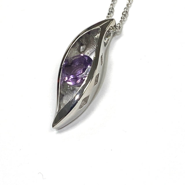 Amethyst Sterling Silver Necklace