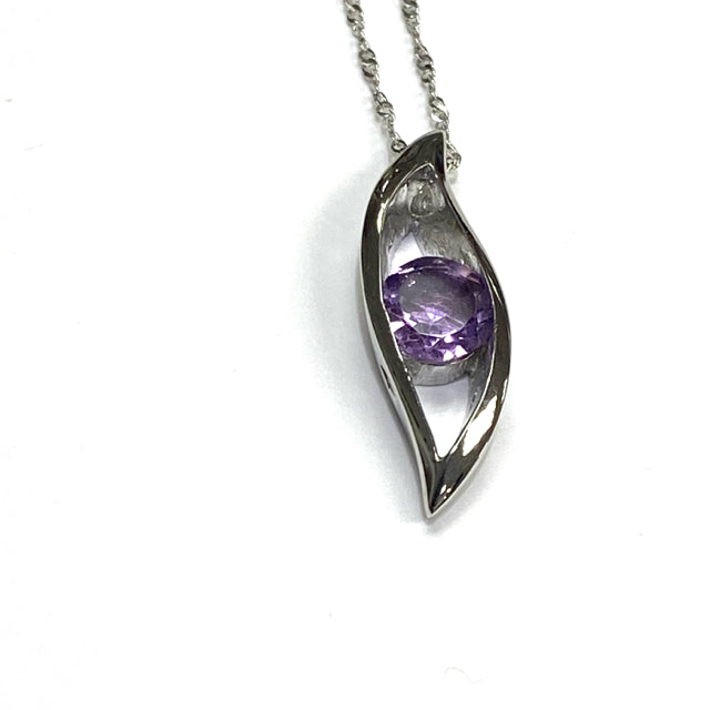 Amethyst Sterling Silver Necklace