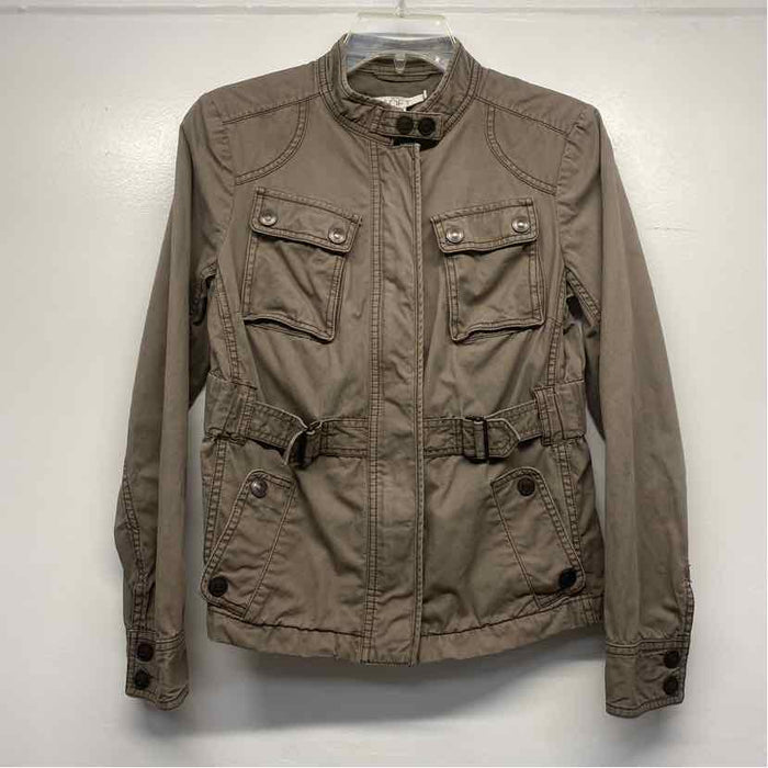Ann Taylor Loft Women's Size 0-XS Taupe Solid Utility Jacket