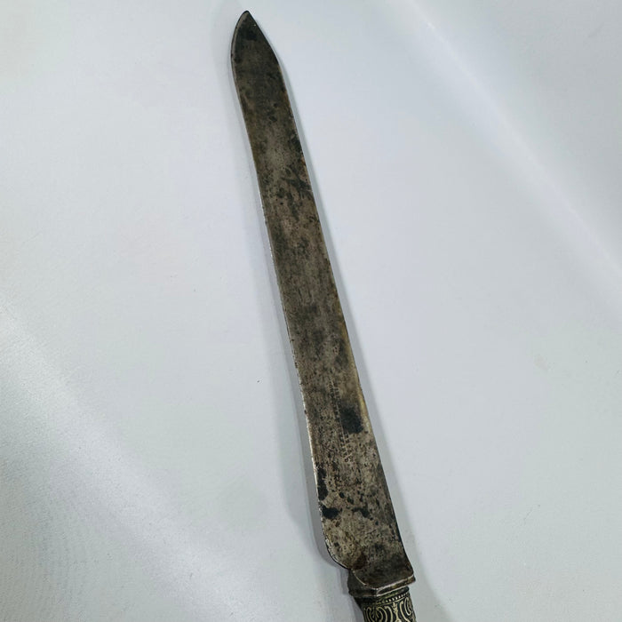 Antique William Beckett & Co Sheffield Carving Knife – Victorian Era, Stag Horn Handle