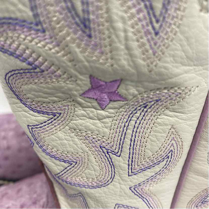 Ariat Size 6.5 Women's Lilac-White Embroidered Western Boots