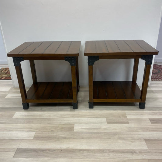 Ashley Side Brown-Black Wood Table