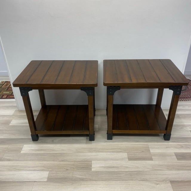 Ashley Side Brown-Black Wood Table