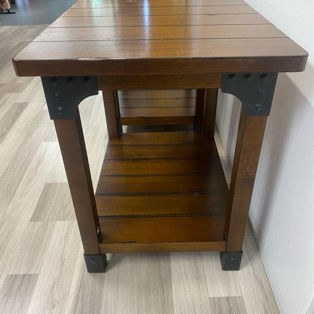 Ashley Side Brown-Black Wood Table
