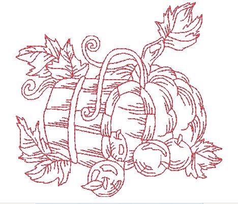 Autumn Splendor Redwork   ATWS-10281