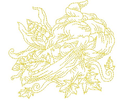 Autumn Splendor Redwork   ATWS-10281