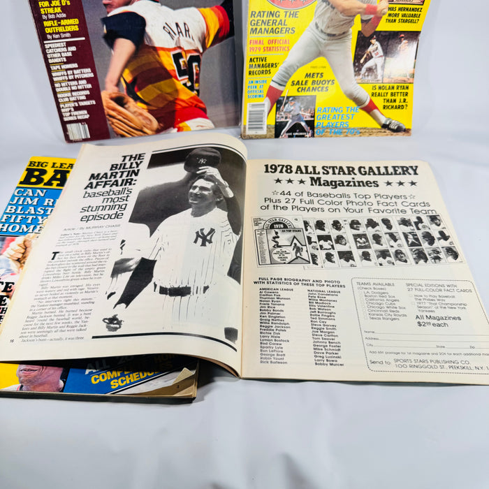 Baseball Magazines & Guides Lot (1974–1980) — Street & Smith’s Yearbooks, Big League Baseball, Baseball Quarterly + Johnny Bench Booklet | Stats & Rosters, Sports History