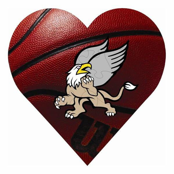 Hardboard Basketball Heart Puzzle with 23 Pieces