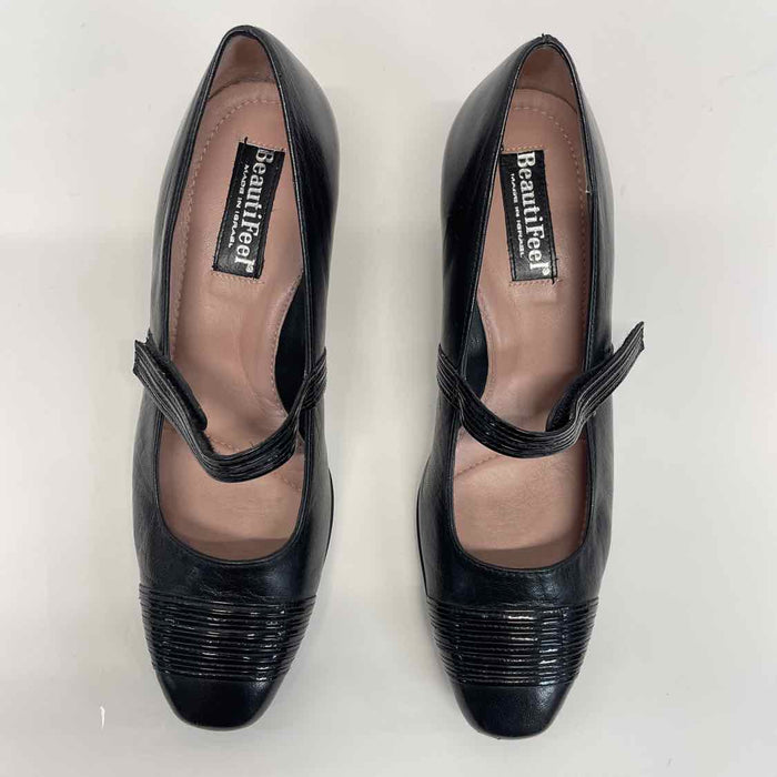 Beautifeel Size 37-6 Women's Black Stripe Mary Jane Heels