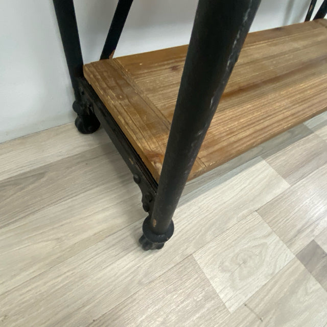 Black Metal-Wood Bookshelf