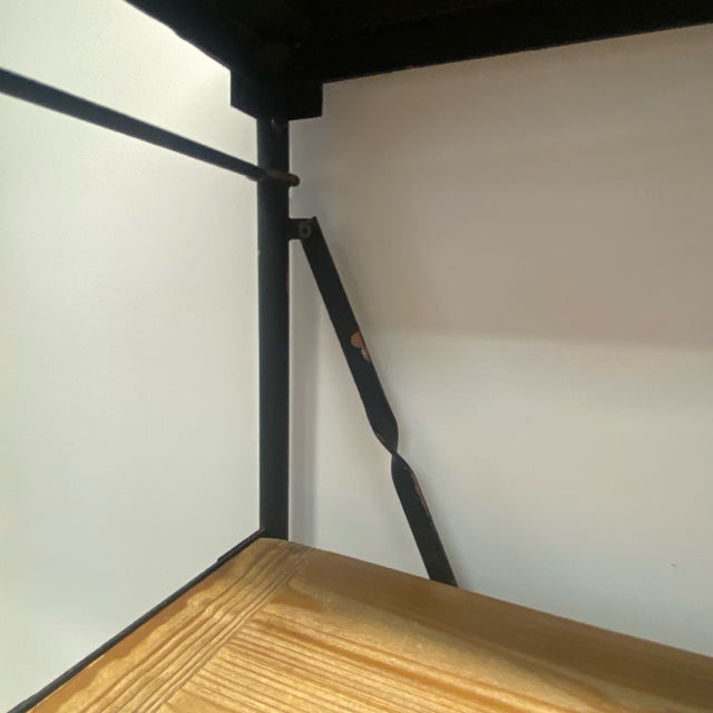 Black Metal-Wood Bookshelf
