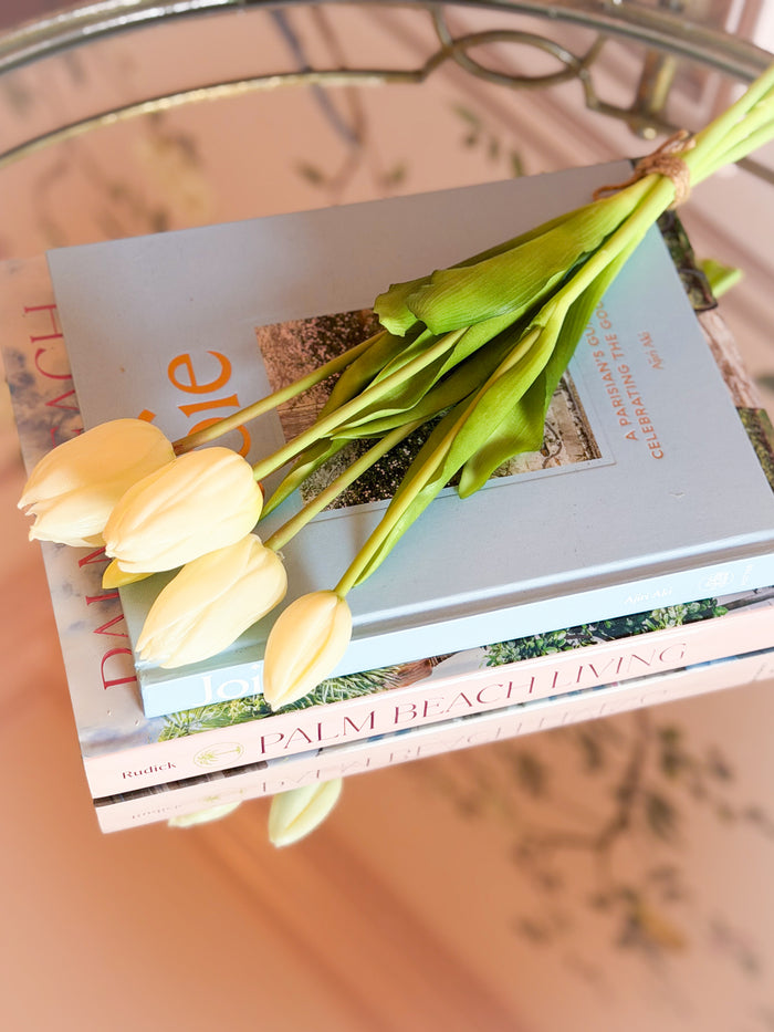 Blanc Box 16” Real Touch Dutch Tulip Bundle – Cream