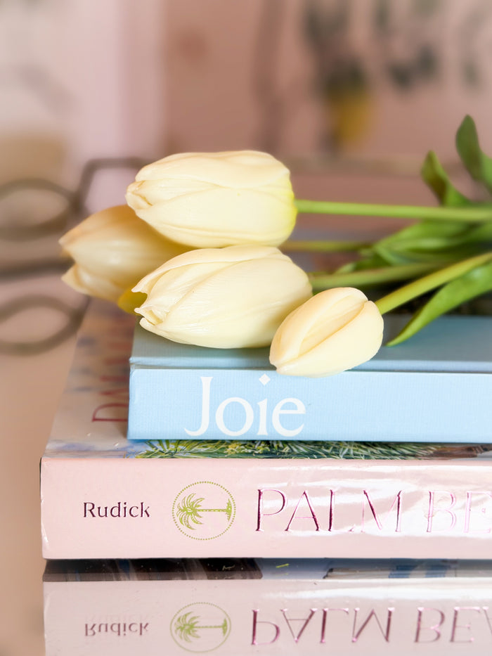 Blanc Box 16” Real Touch Dutch Tulip Bundle – Cream