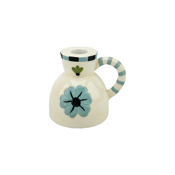 Blue Yoshi candle holder- Pitcher - Precious Sparkle