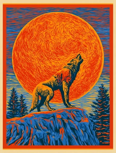 Call of the Blood Moon Diamond Painting Kit-30x40cm (12x16 in)-Heartful Diamonds