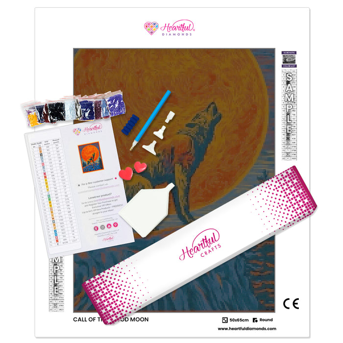 Call of the Blood Moon Diamond Painting Kit-50x65cm (20x26 in)-Heartful Diamonds