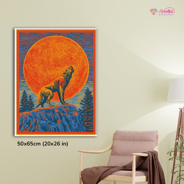 Call of the Blood Moon Diamond Painting Kit-50x65cm (20x26 in)-Heartful Diamonds