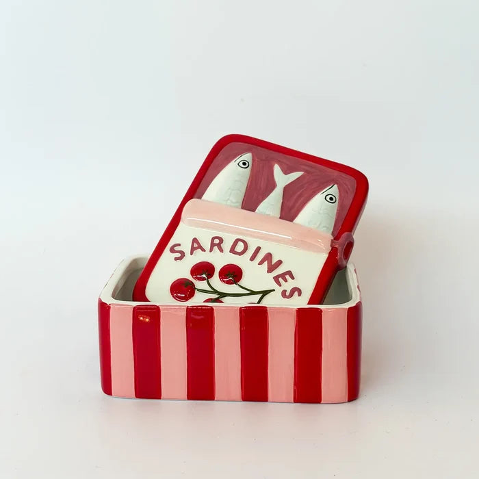 Can of sardines in tomato sauce Ceramic TIn - Precious Sparkle
